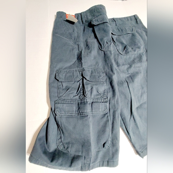 Wrangler Authentic Men's Big & Tall Premium Twill Cargo Shorts Midnight 50 - Picture 11 of 12